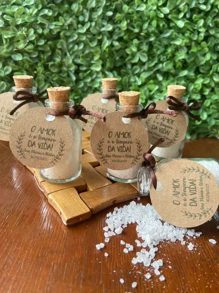 30 Garrafinhas de Vidro 20 ml - o Amor É o Tempero da Vida
