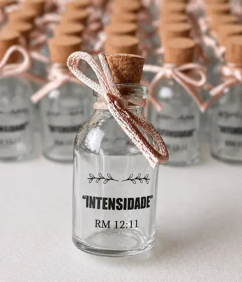 30 Garrafinhas de Vidro 20 ml - Personalizada