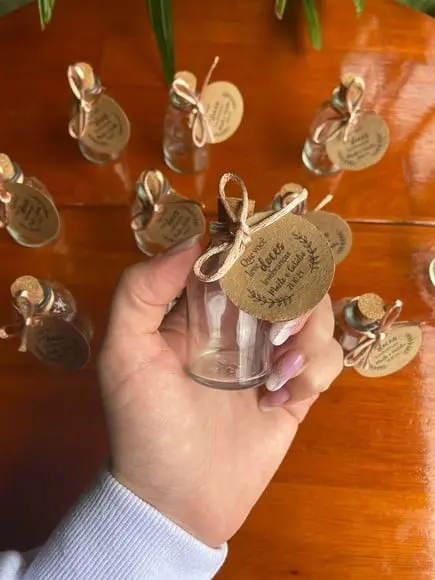30 Garrafinhas de Vidro 30 ml - Lembrancinha para Casamento