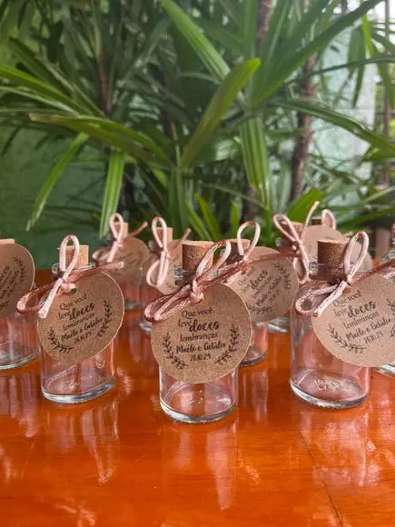 30 Garrafinhas de Vidro 30 ml - Lembrancinha para Casamento