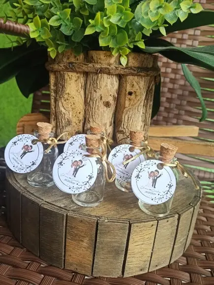 30 Garrafinhas de Vidro para Tempero do Amor