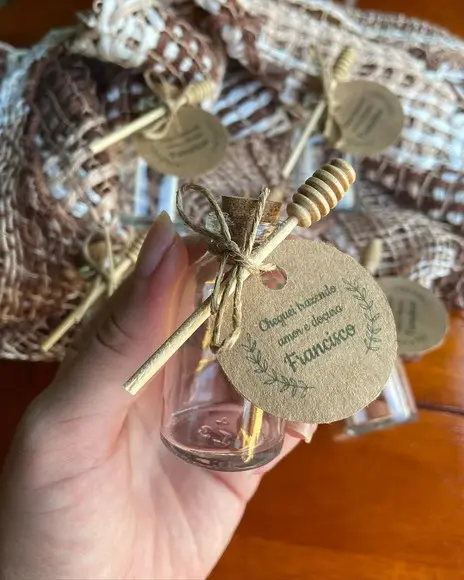 30 Potinhos de Vidro - Lembrancinha para Nascimento