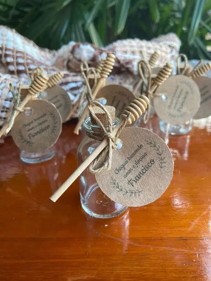 30 Potinhos de Vidro - Lembrancinha para Nascimento