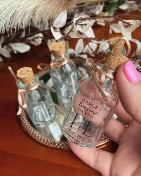 500 Garrafinhas de Vidro 20 ml - Lembrancinha para Casamento
