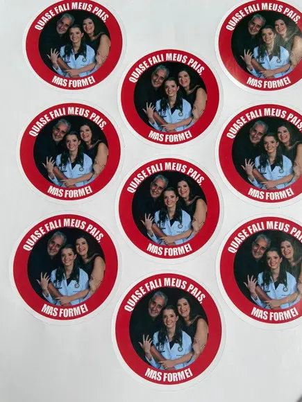 60 Adesivos 6x6 para Formatura