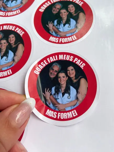60 Adesivos 6x6 para Formatura