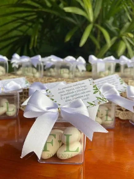 Caixinha com Amêndoas - Lembrancinha para Casamento