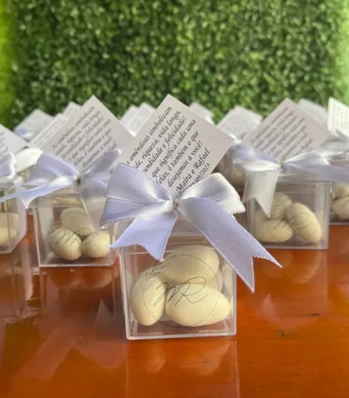 Caixinha com Amêndoas - Lembrancinha para Casamento