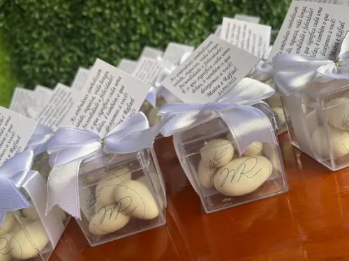 Caixinha com Amêndoas - Lembrancinha para Casamento