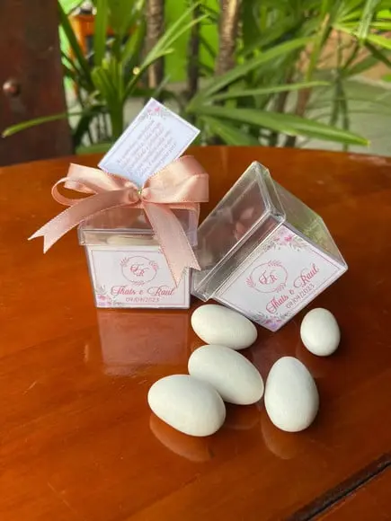 Caixinha com Amêndoas - Lembrancinha para Casamento