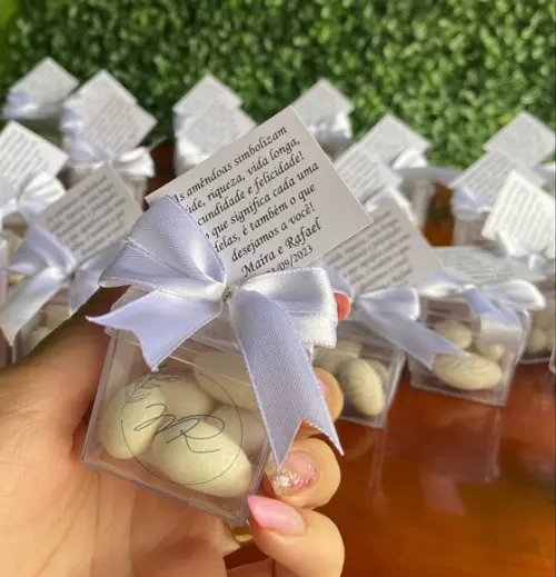 Caixinha com Amêndoas - Lembrancinha para Casamento