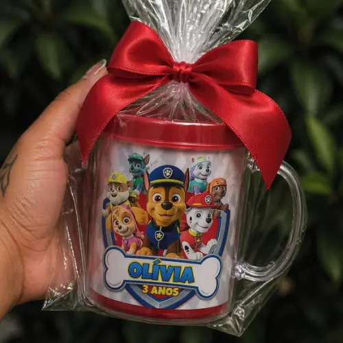 Caneca Acrílica - Lembrancinha Infantil Patrulha Canina