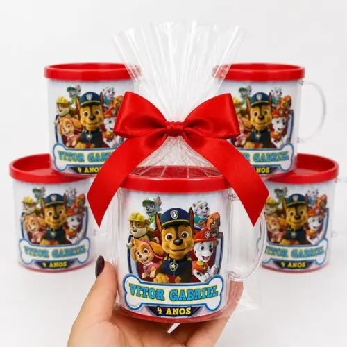 Caneca Acrílica - Lembrancinha Infantil Patrulha Canina
