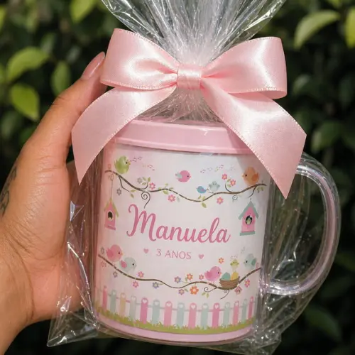 Caneca Acrilica Rosqueável - Lembrancinha Infantil