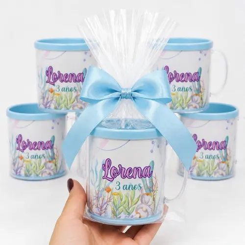 Caneca Acrilica Fundo do Mar - Lembrancinha Infantil