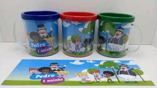 Caneca Acrilica Rosqueável - Lembrancinha Infantil