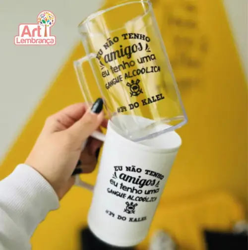 Caneca de Chopp em Acrílico 500 ml - Caneca Personalizada