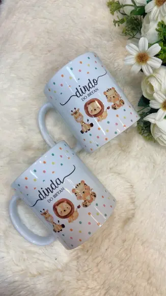 Caneca de Porcelana para Dindos