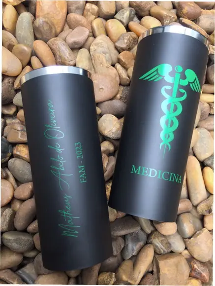 Copo Long Drink Preto Fosco - com Borda Metalizada
