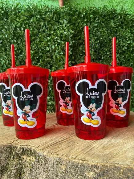 Copo Twister Personalizado -minnie e Mickey 500ml