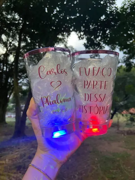 Copos com Led 500 ml com Borda - Personalizado