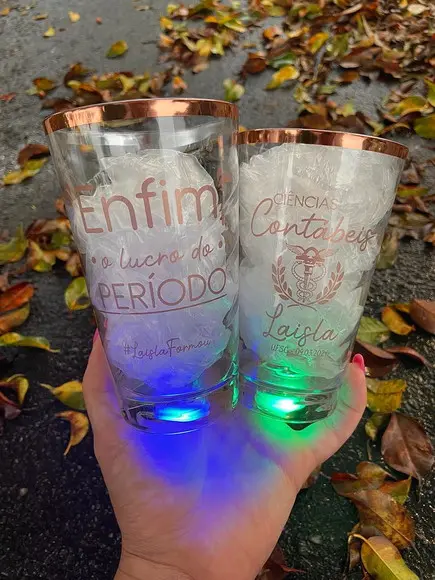 Copos com Led 500 ml com Borda - Personalizado