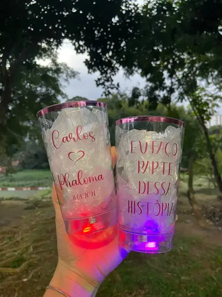 Copos com Led 500 ml com Borda - Personalizado