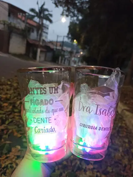 Copos com Led 500 ml Personalizado em Prata