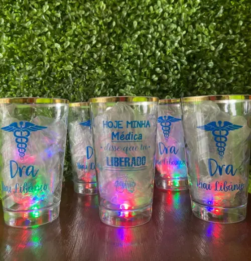 Copos com Led para Formatura - Personalizado