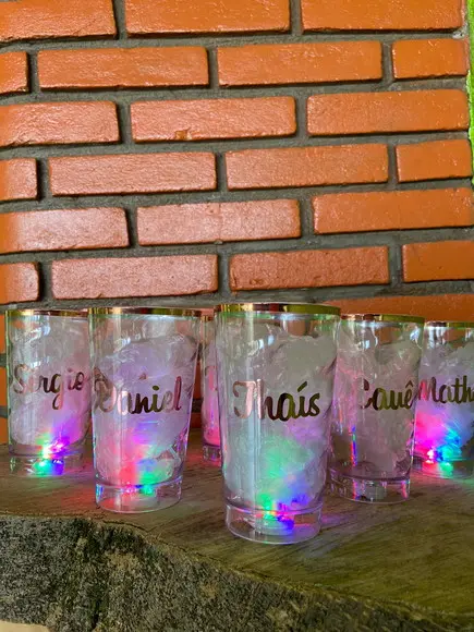 Copos com Leds 500 ml - com Nomes Individuais