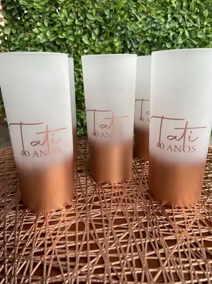 Copos Long Drink Degrade Rose Gold