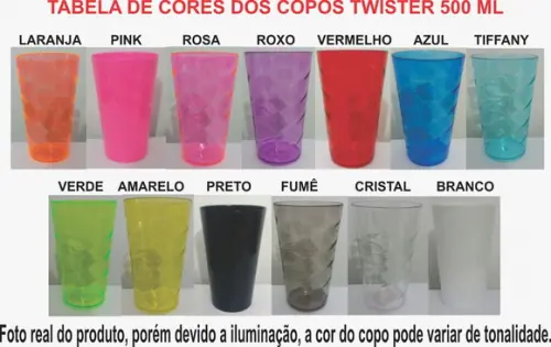 Copos Twister 500 ml Personalizado