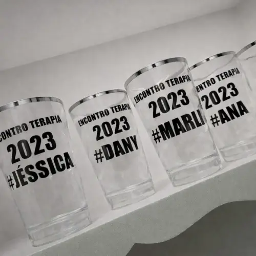 Copos Twister com Borda Metalizada