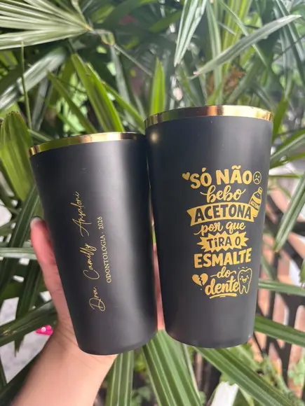 Copos Twister com Borda Metalizada - Copos para Formatura
