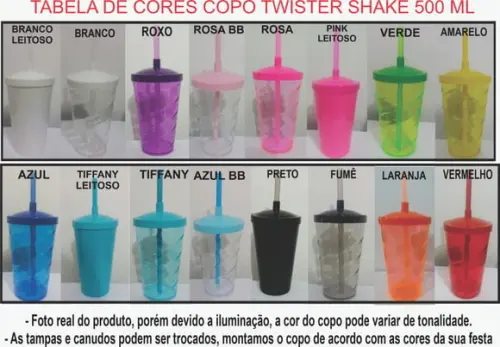 Copos Twister com Led para Formatura - Personalizado