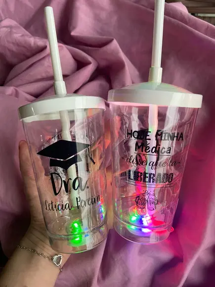 Copos Twister com Led para Formatura - Personalizado