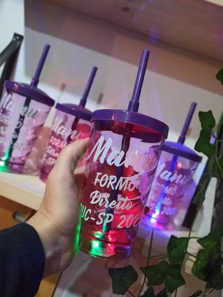 Copos Twister com Leds- Copos para Formatura