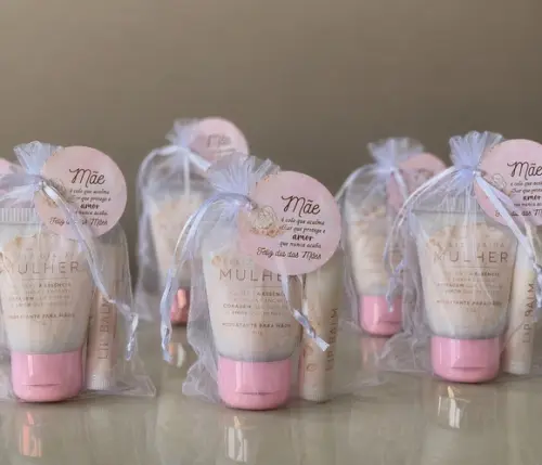 Creme para Mãos com Batom Personalizado - Mimo Dia das Mães