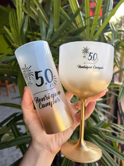 Kit 20 Taças Gin e 20 Long Drink Degrade