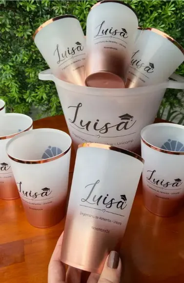 Kit de 100 Copos + Balde Personalizado