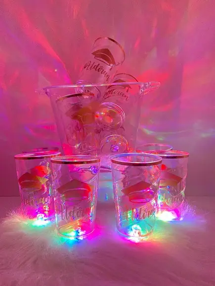 Kit de 20 Copos Led + Balde Personalizado