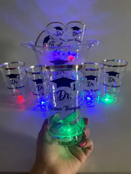 Kit de 30 Copos Led + Balde Personalizado