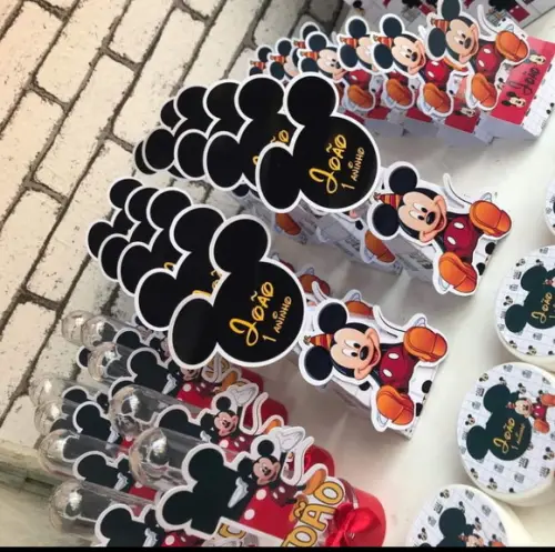 Kit Lembrancinhas Mickey - 50 Itens Personalizado