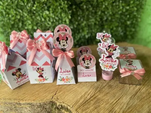 Kit Lembrancinhas Minnie Rosa