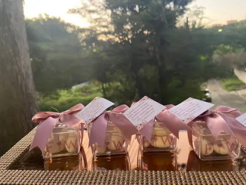 Lembrancinha para Casamento - Caixinha Acrílica com Amêndoas
