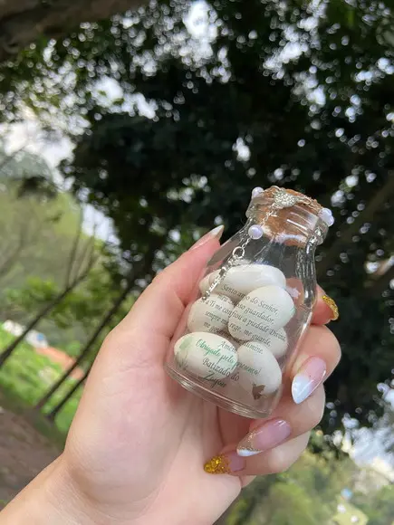 Lembrancinha para Batizado Potinho com Amêndoas