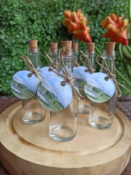 Lembrancinha para Casamento Garrafinha com Rolha 50 ml