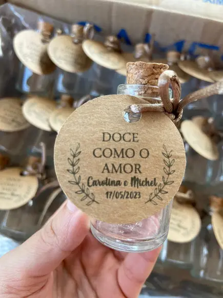 Potinho de Vidro para Mel - Lembrancinha para Casamento