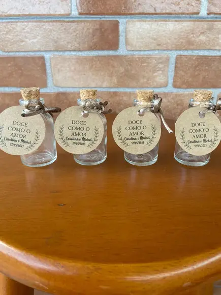 Potinho de Vidro para Mel - Lembrancinha para Casamento