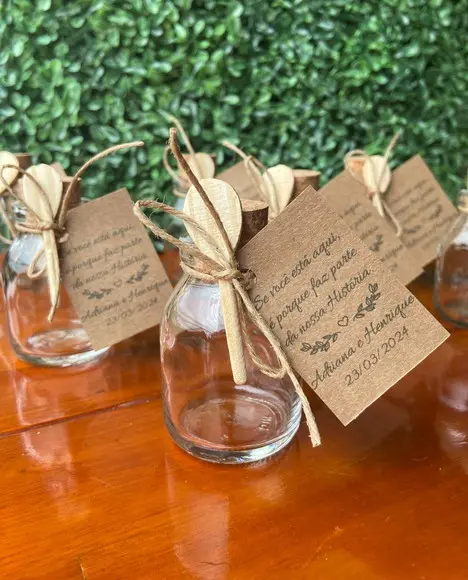 Potinho de Vidro para Mel - Lembrancinha para Casamento